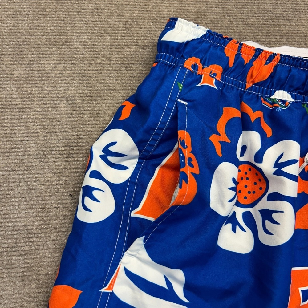 Florida Gators Swim Trunk Short Mens XL Lined Floral Volley AOP Wes and Willy 5" - Picture 3 of 12